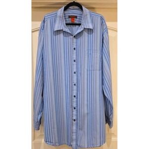 Nyne New You New Energy Mens Button-up Cotton Striped Shirt SZ 3XLT